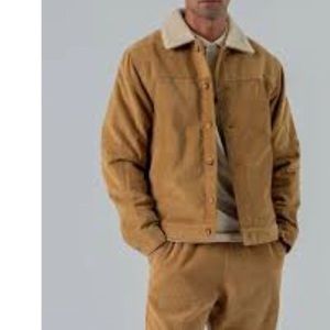 J CREW fisherman wool lined trucker jacket size medium -46 bust -24” long